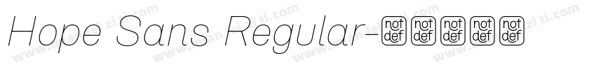 Hope Sans Regular字体转换